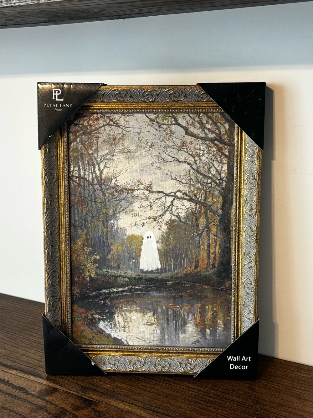 Halloween Petal Lane Vintage Framed Ghost Wall Art